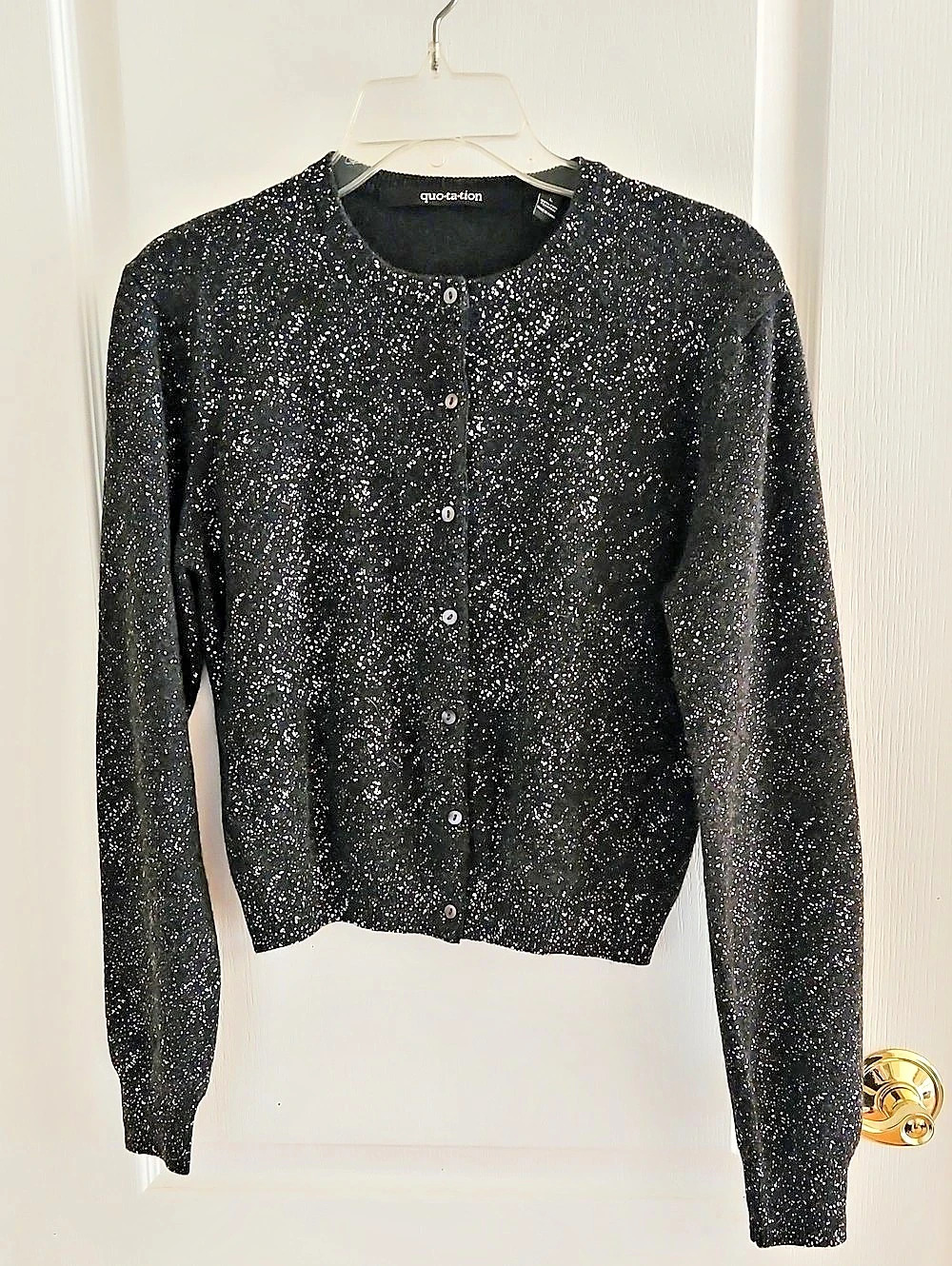 quo•ta•tion Sparkle Cardigan
